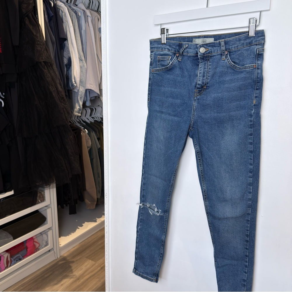 Topshop Jamie Blue Skinny Jeans